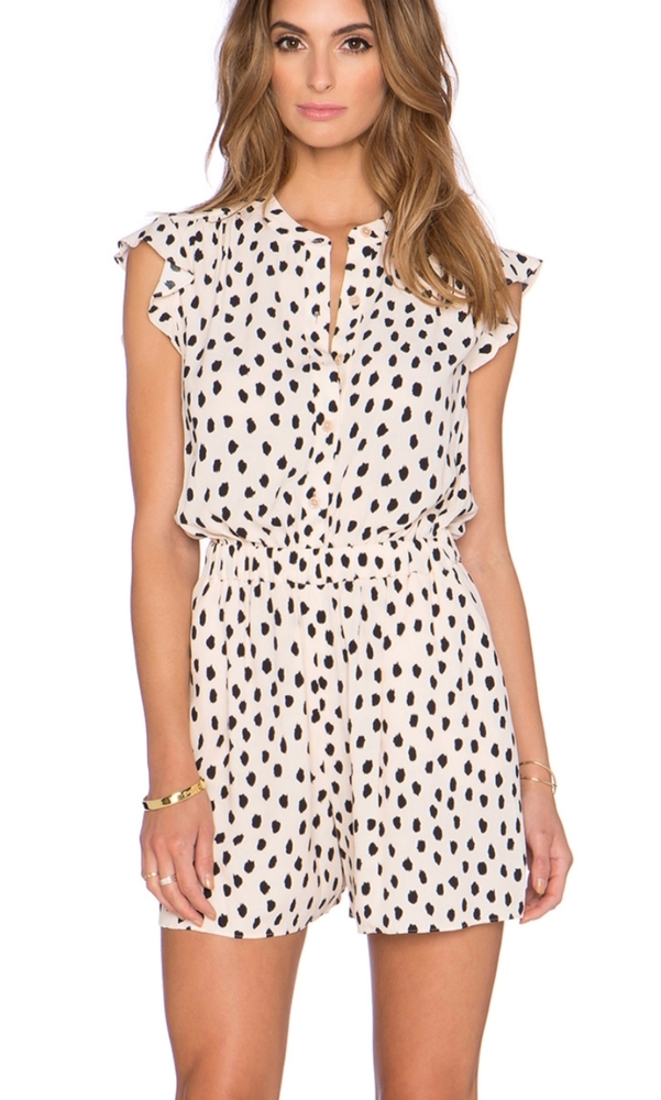 Kate Spade New York Leopard Romper in Snow Size 4